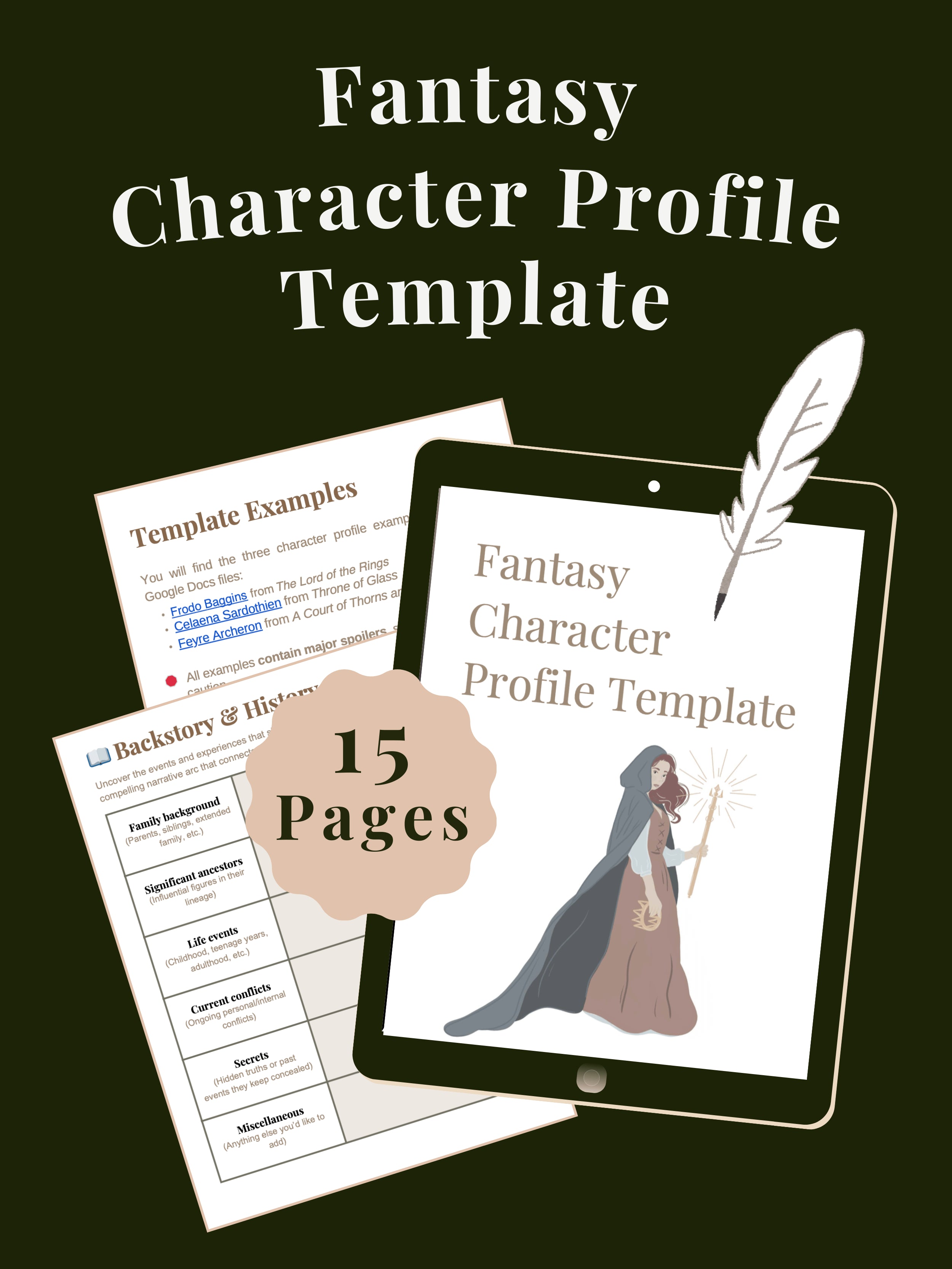 Fantasy Character Profile Template Quill Steel fantasy-character-profile-template-quill-steel