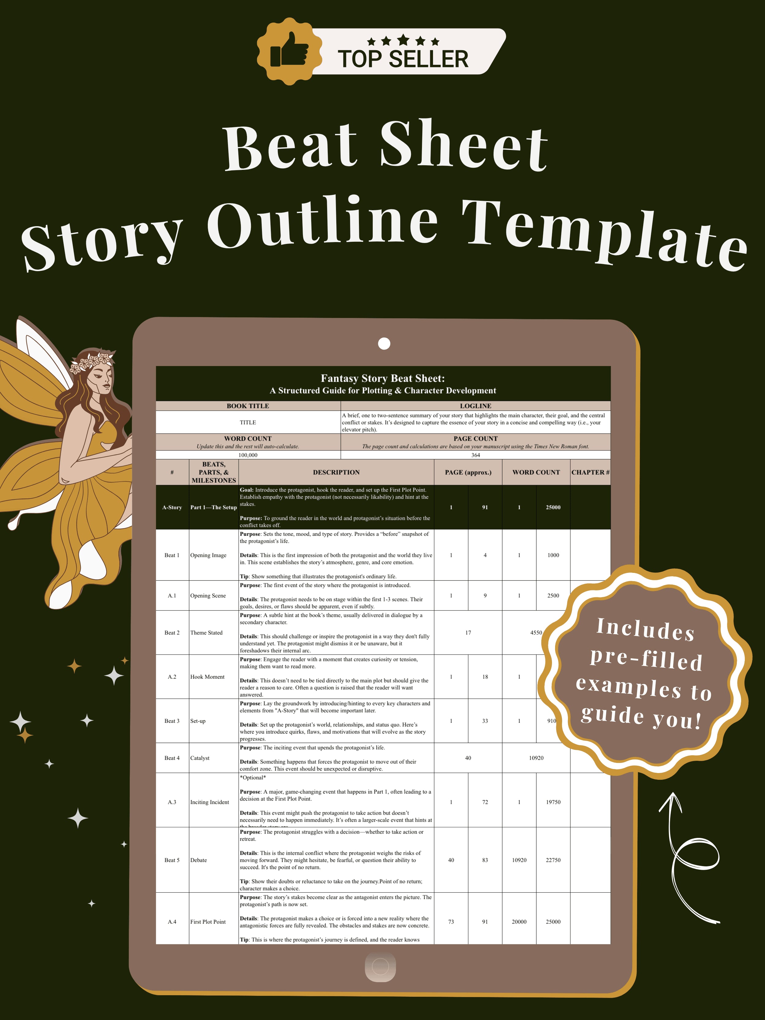 Beat Sheet Template for Fantasy Writers — Quill&Steel